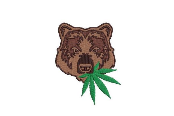 Bear with Marijuana Leaf: A Bold Embroidery Review