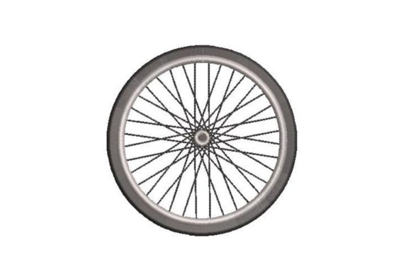 Bicycle Wheel: A Classic Sports Motif for Embroidery