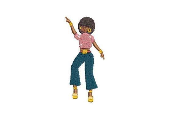 Disco Dancer: A Vibrant Embroidery Design for Gifts
