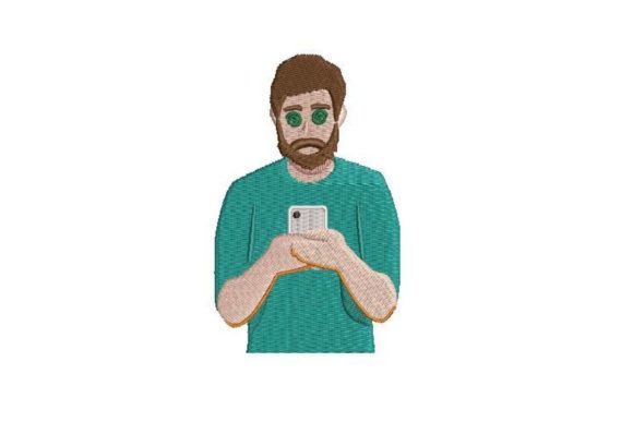 Man Looking at Phone: A Modern Holiday Embroidery Review