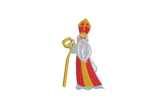 Sinterklaas Holding Staff: A Festive Embroidery Review